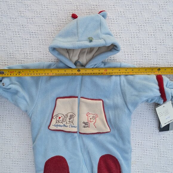 Deux Par Deux Babies' Hooded Insulated Snowsuit + Hat Age 3 Month, 6 m, 9 m NEW - Picture 6 of 16